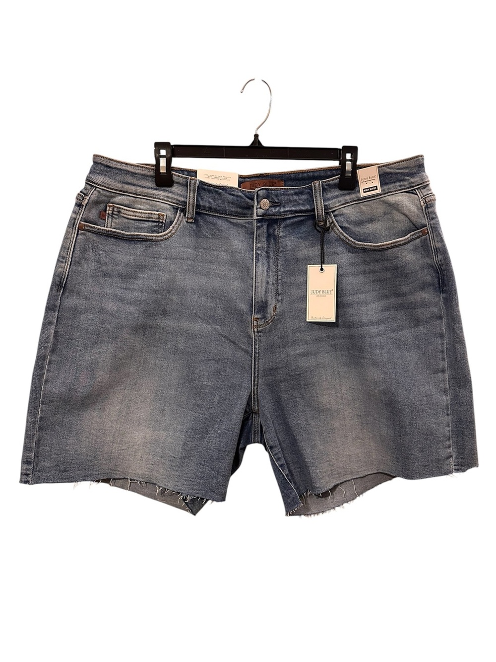 Judy Blue Washed Light Blue Denim Cutoff Shorts